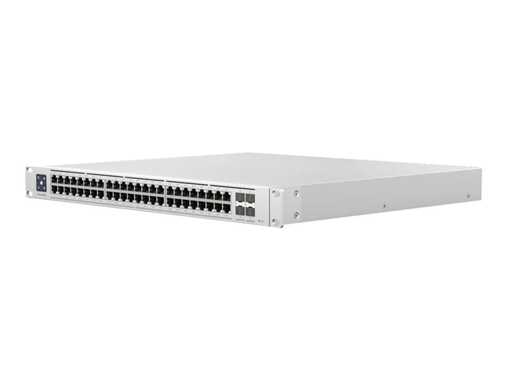 Ubiquiti UniFi Switch USW-Enterprise-48-PoE - Switch - L3 - Administreret - 48 x 100/1000/2.5G (PoE )   4 x 1 Gigabit / 10 Gigabit SFP  (uplink) - monterbar på stativ - PoE  (720 W)