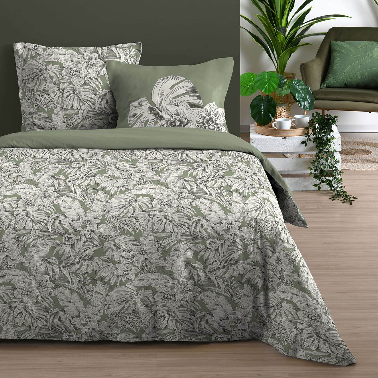 Stof Parure housse de couette Maissa verte