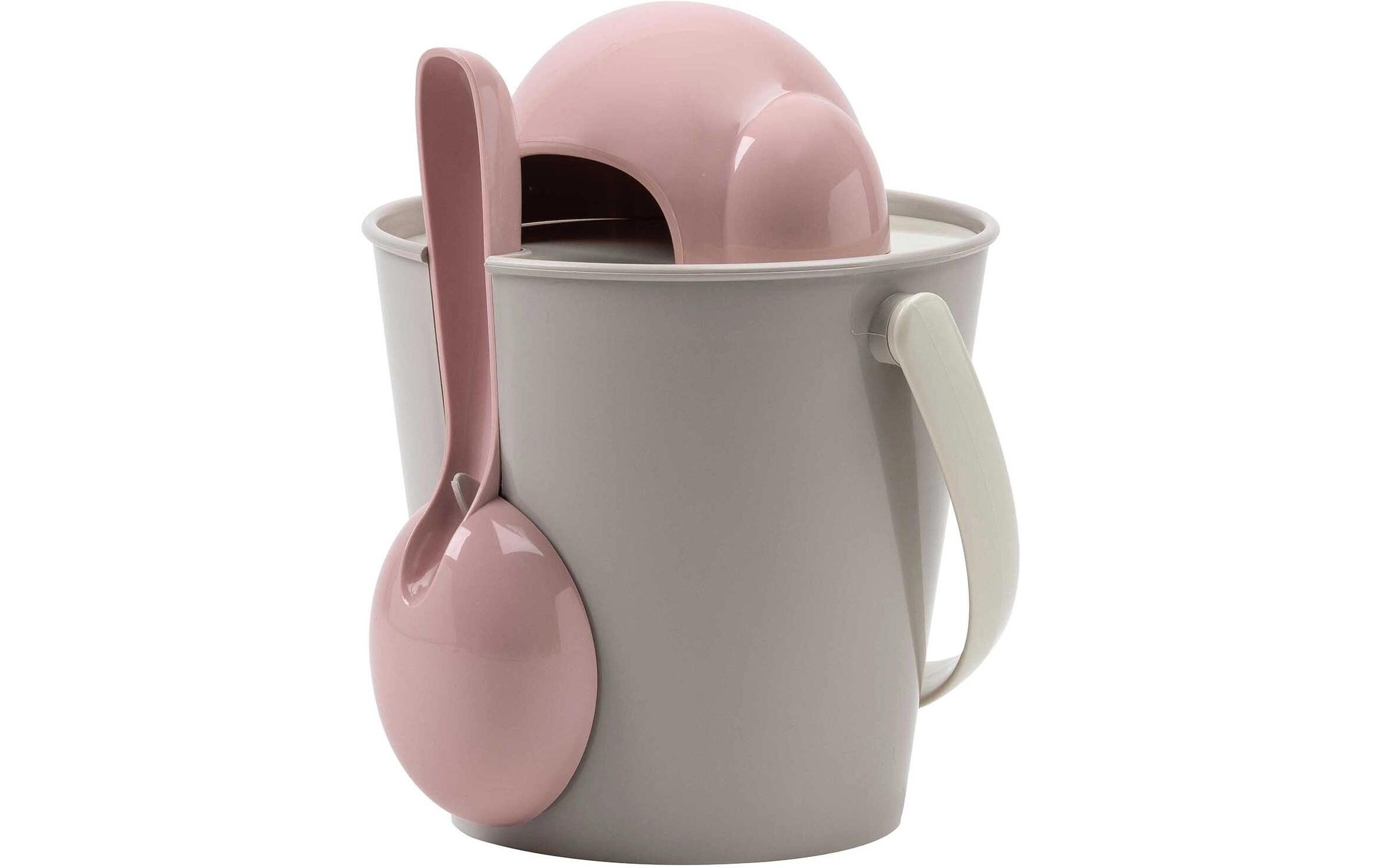 Futterbehälter Crock Pink/BeigeLuftdichter Futterbehälter mit Löffel, ideal zur Aufbewahrung von Trockenfutter und Snacks