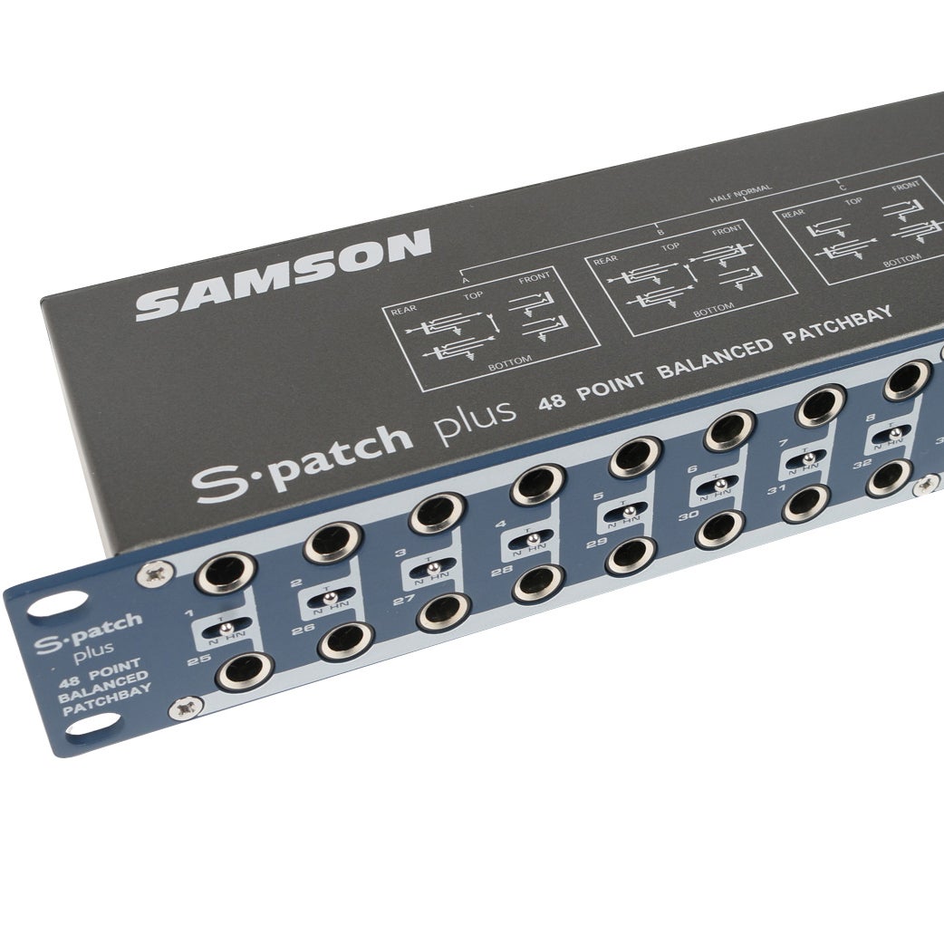 Samson S Patch+ 48-kanaals gebalanceerde patchbay