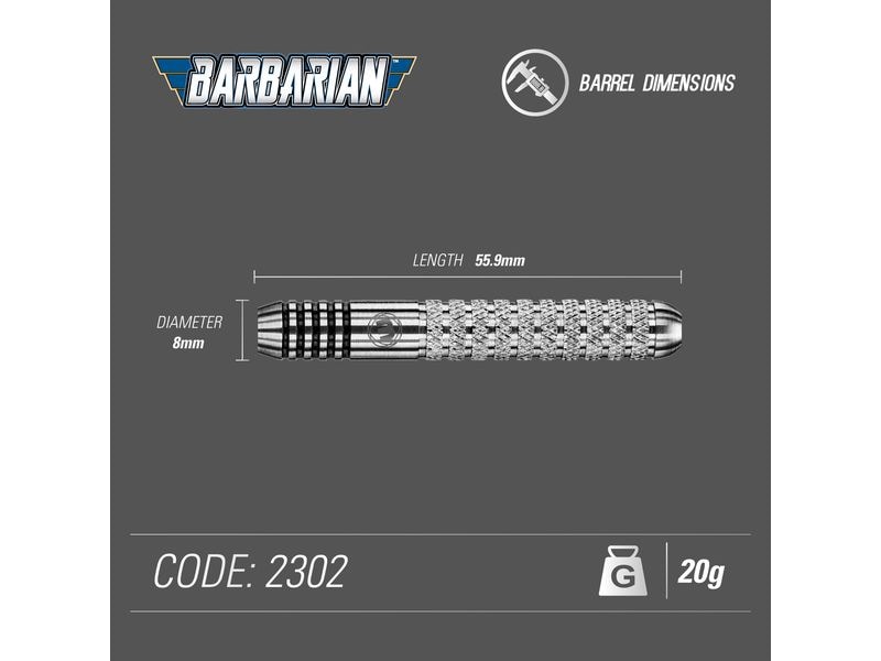 Winmau Dartpfeile Steeldart Barbarian 3 Stück Einfach zu werfende, leistungsstarke Dartpfeile