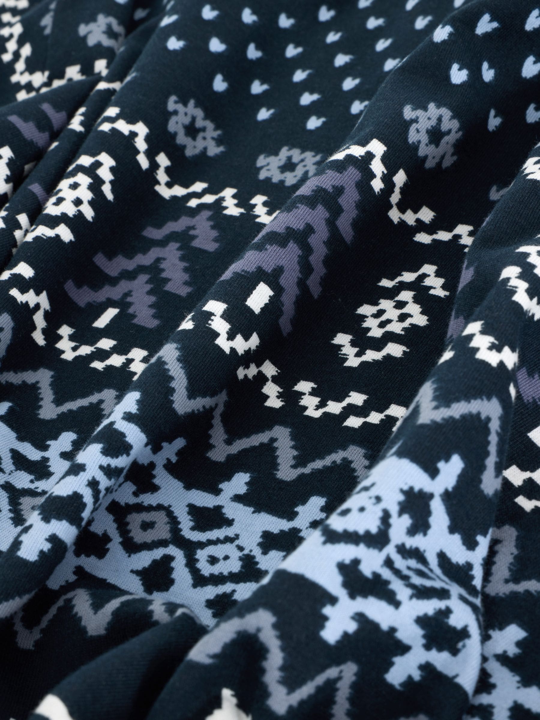 Marineblauwe paarden Print - Pyjama met lange mouwen