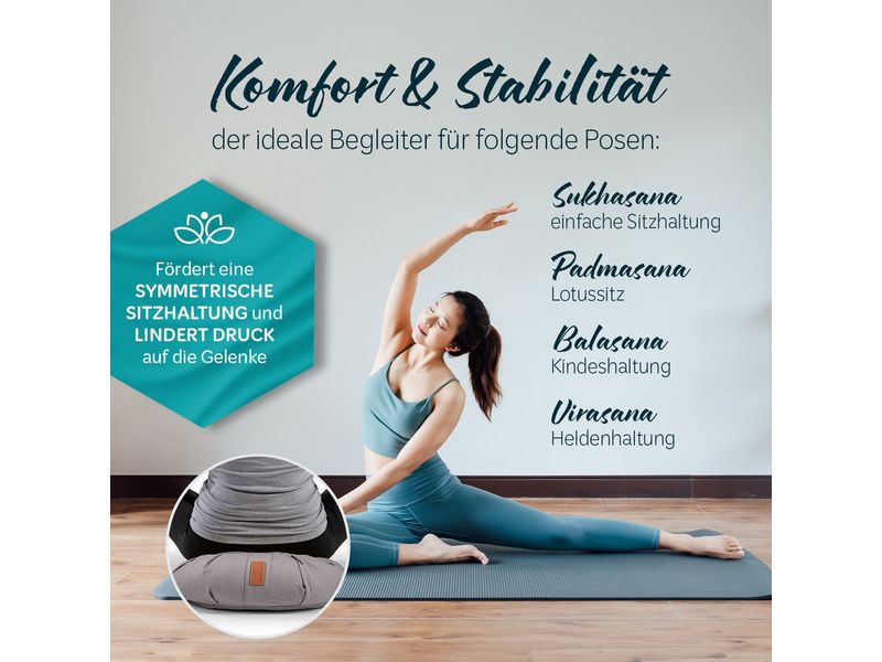 DoYourYoga Yoga-Kissen Ganesh Grau Yoga-Kissen