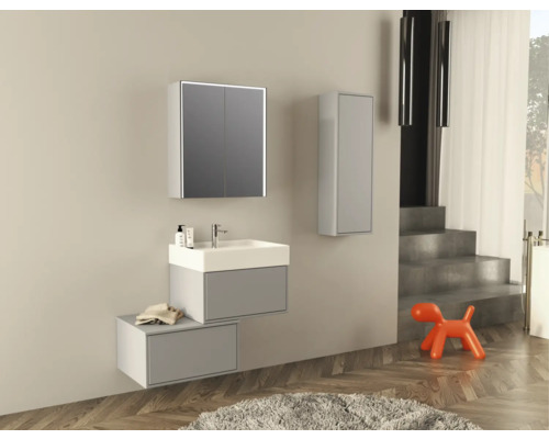 Jungborn NOVE wastafelblad 61 x 46 cm grijs zonder uitsparing