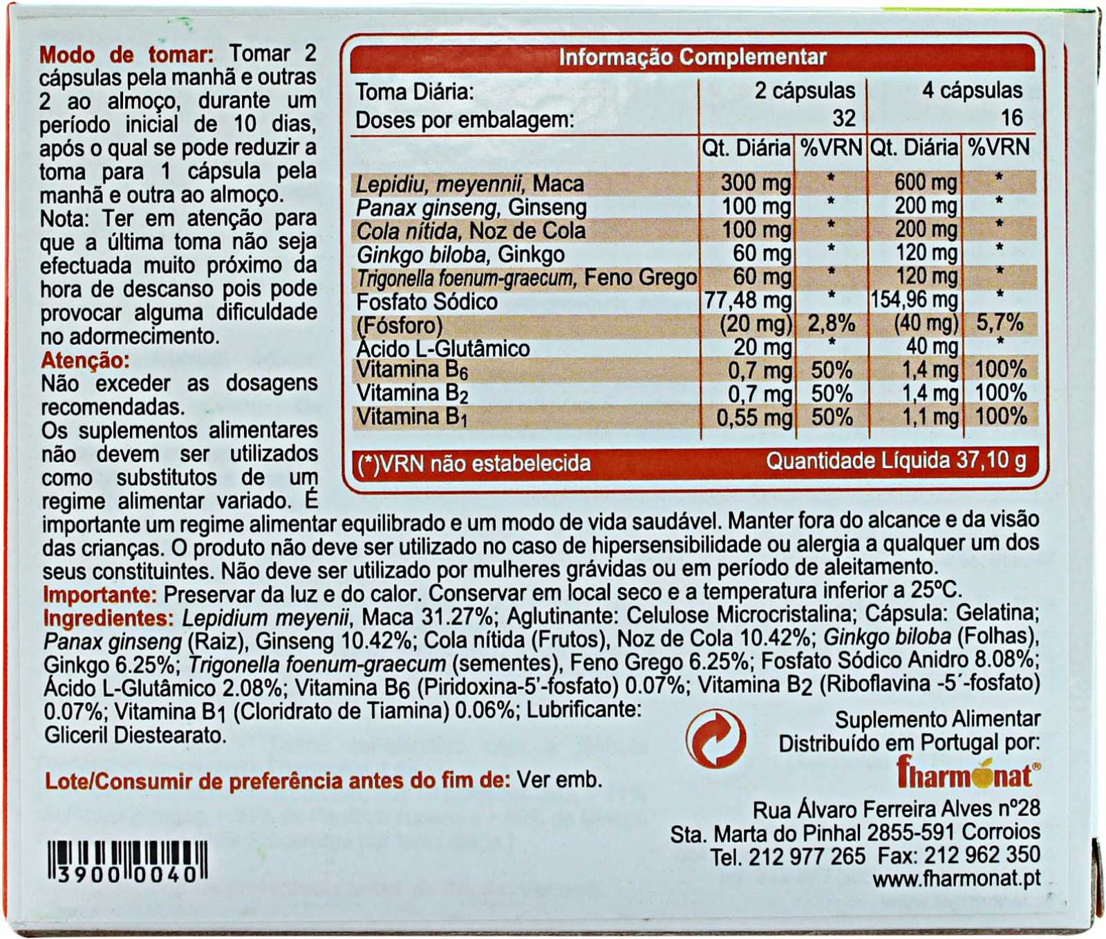 Pharmonat Procerebro Forte 64 Cápsulas