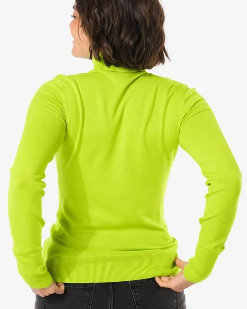 pull col roulé femme Lois vert