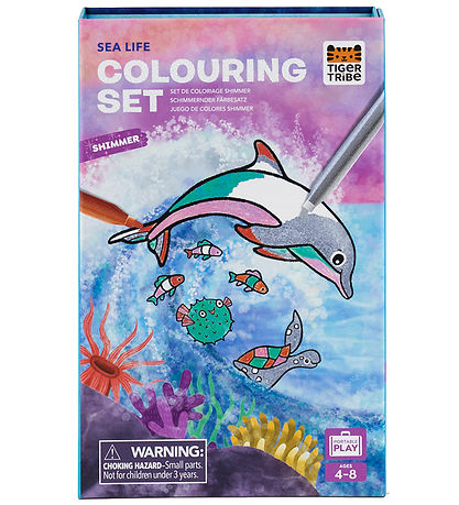 Tiger Tribe Farves?t - Shimmer Colouring Set - Sea Life