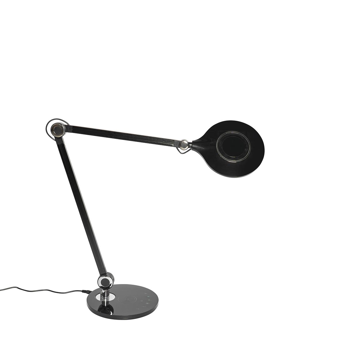 Design tafellamp zwart incl. LED met touch en inductielader - Don