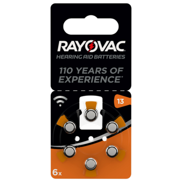 Rayovac 13 Acoustic Special hoortoestel batterijen type 13 oranje 6 stuks