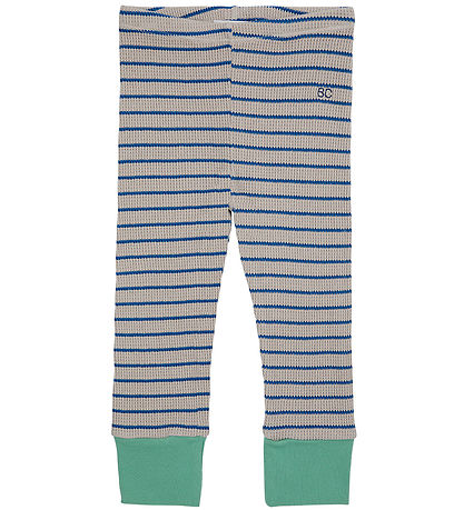 Bobo Choses Leggings - Stripes Waffle - Blå