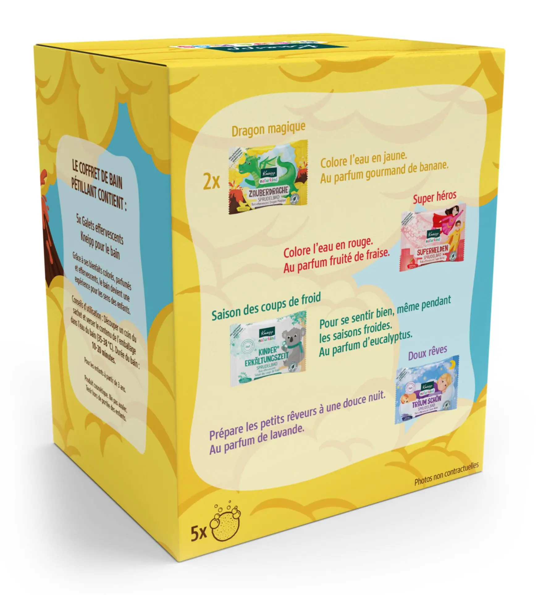 Kneipp - Coffret de Bain Pétillant 5 Galets Effervescents- Coffret soin
