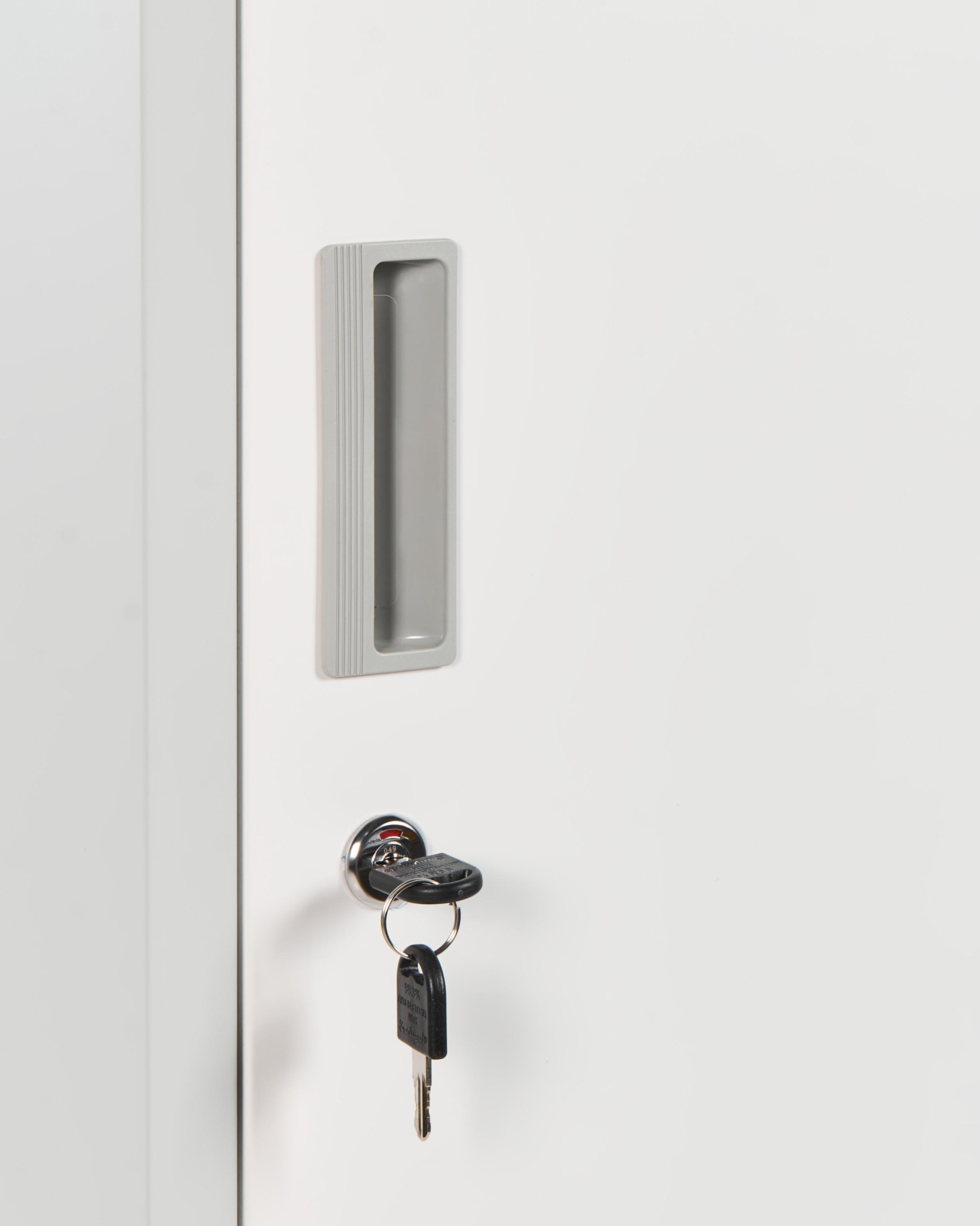Locker met 2 deuren ATHLETE Metaal Grijs/wit