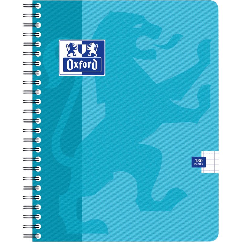 Cahier spirale Oxford Office 17 x 22 cm - petits carreaux - 180 pages