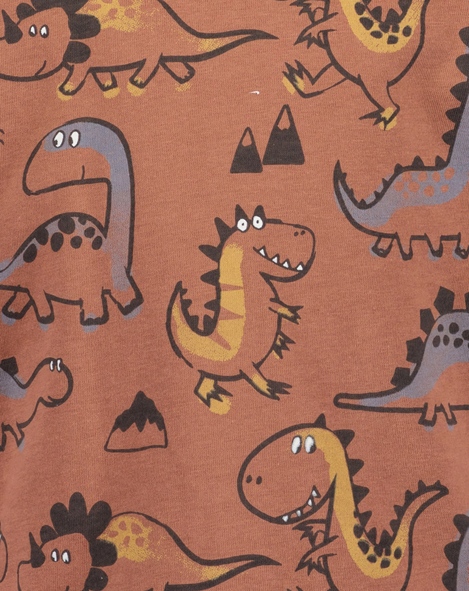 Langarmshirt CUTE DINOS AOP in kupfer