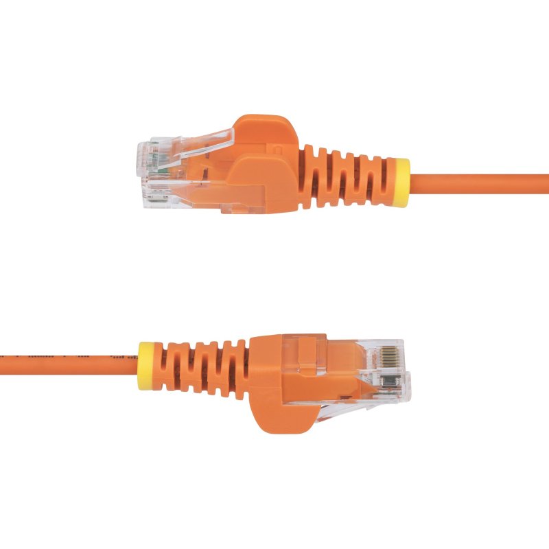 StarTech.com Câble Ethernet CAT6 Orange Fin de 5m, Sans Accroc, 100W PoE, UTP, LSZH, Fil de Cuivre Pur 28AWG, Cordon Patch Réseau RJ45 avec Serre-Câble, Contrôlé Fluke