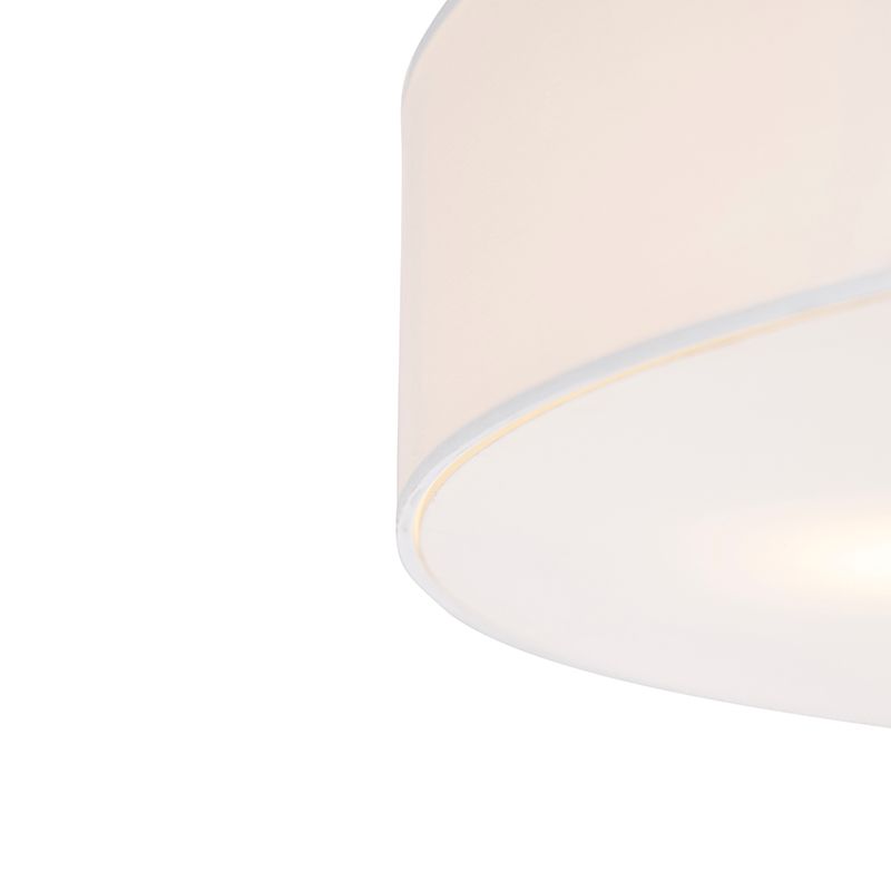 Landelijke plafondlamp wit 70 cm - Drum