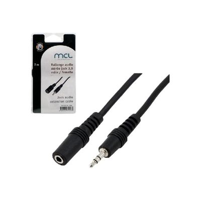 MCL Samar - rallonge de câble audio/stéréo JACK 3,5 (M)/(F) - 2 m
