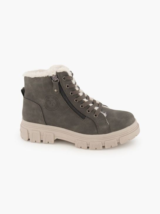 TOM TAILOR Schnür-Stiefelette Grau