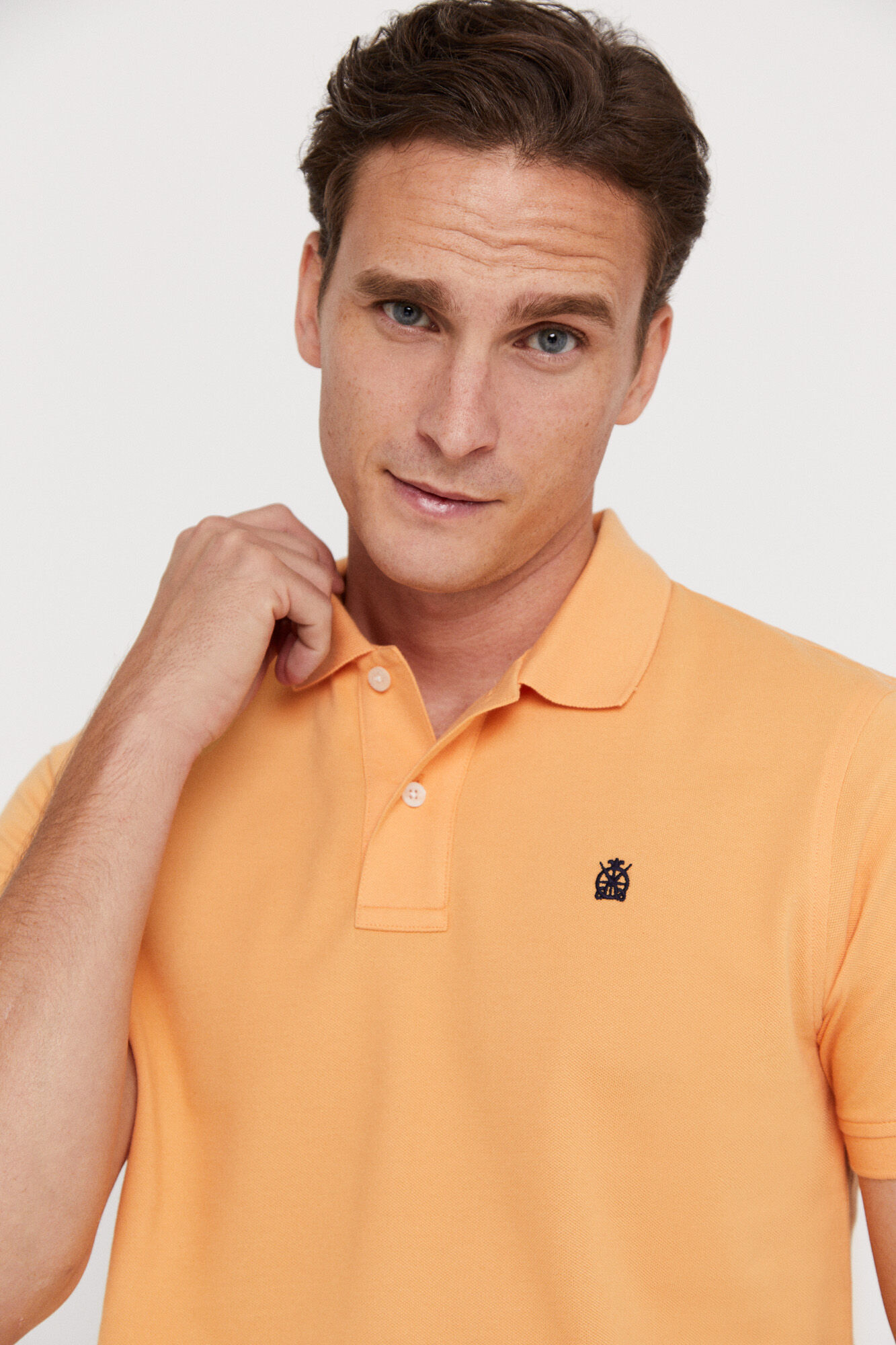 Polo piqué logo - Laranja