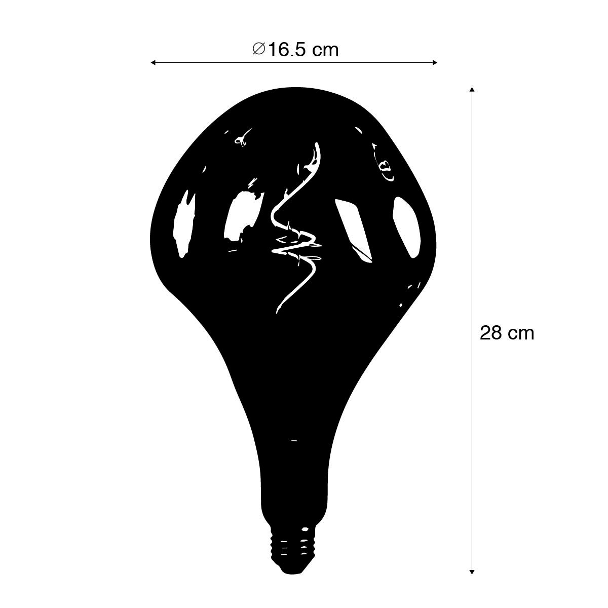 E27 dimbare LED lamp A165 roze 6W 80 lm 1800K