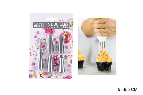 SET DE 5 DOUILLES INOX