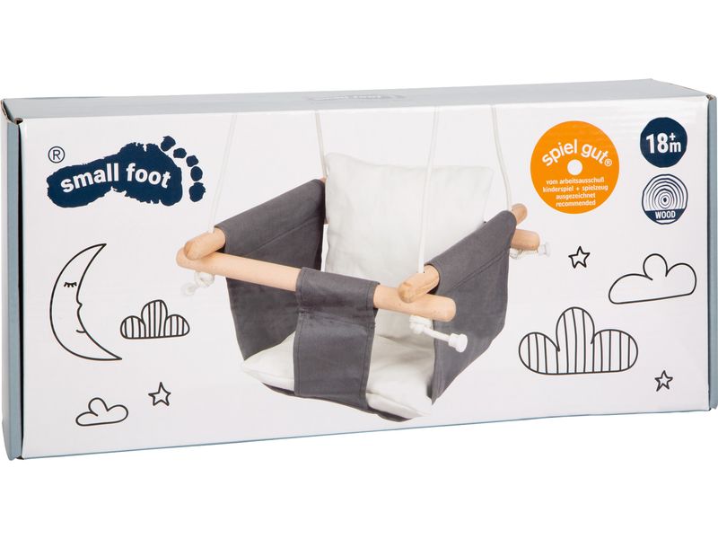 small foot Babyschaukel Komfort Babyschaukel aus Stoff mit Kissen und verstellbarem Gurt