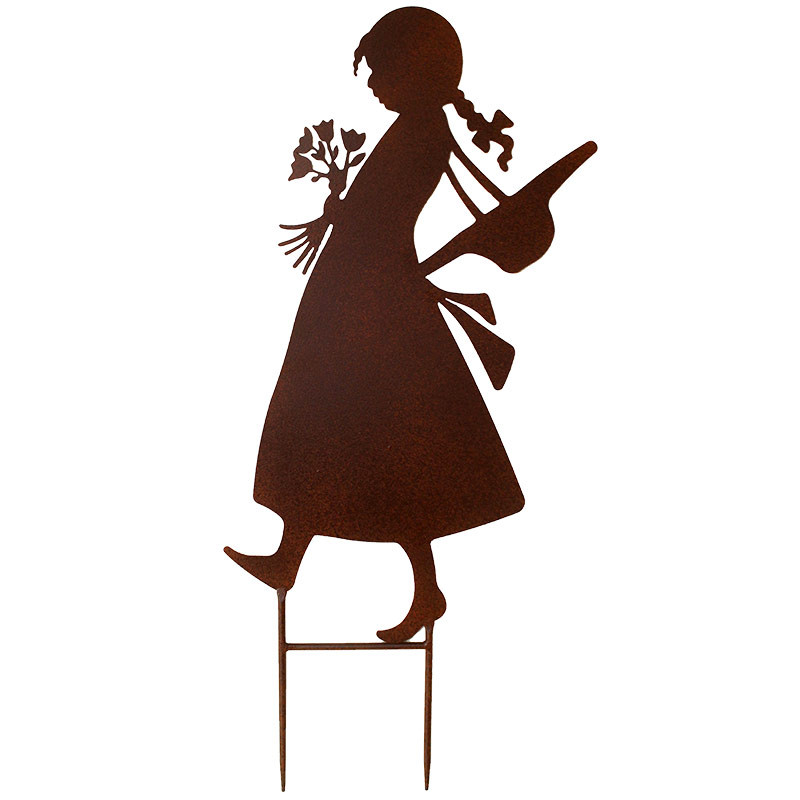 Silhouette jardin jeune fille 40x78cm