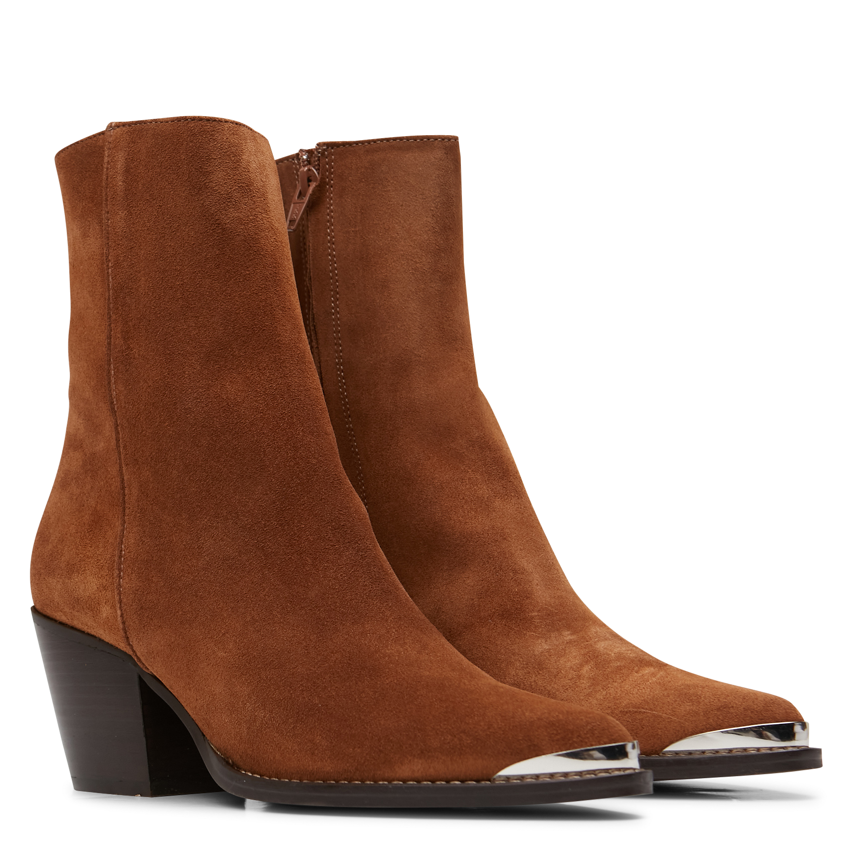 DIODE - Bottine en cuir velours | Marron