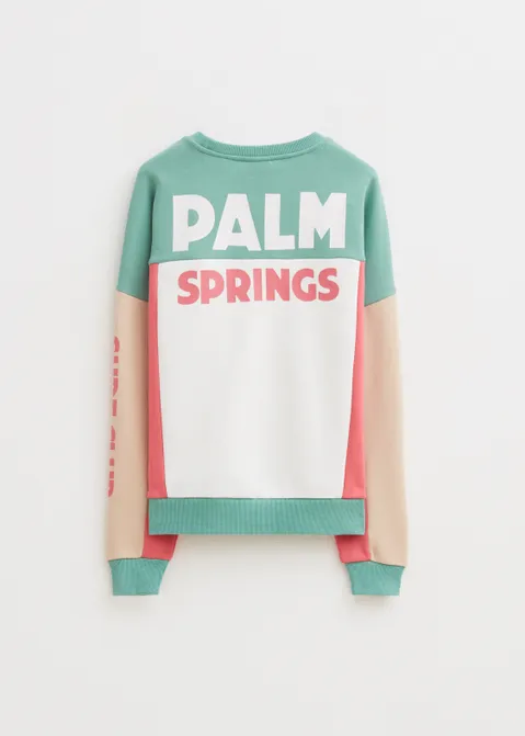 Sweater met colorblock groen (GRN.S)