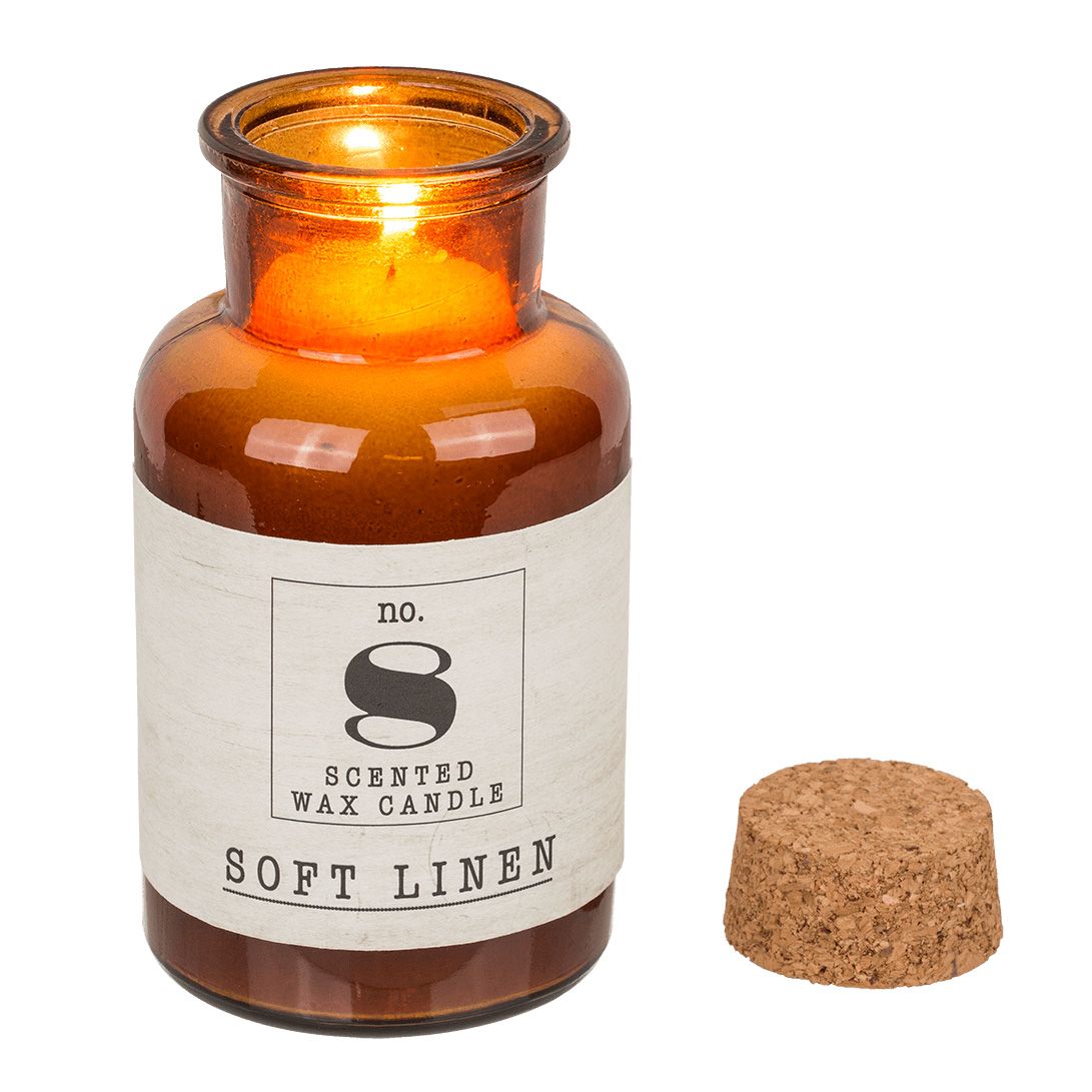Out of the Blue Duftkerze (Soft Linen) im Apothekerglas