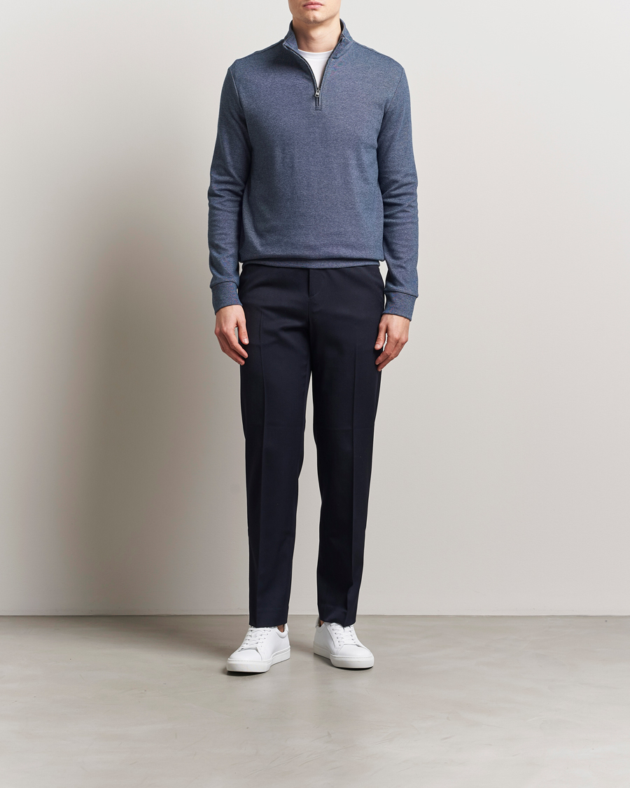 Polo Ralph Lauren Luxury Texture Half Zip Spring Navy Heather