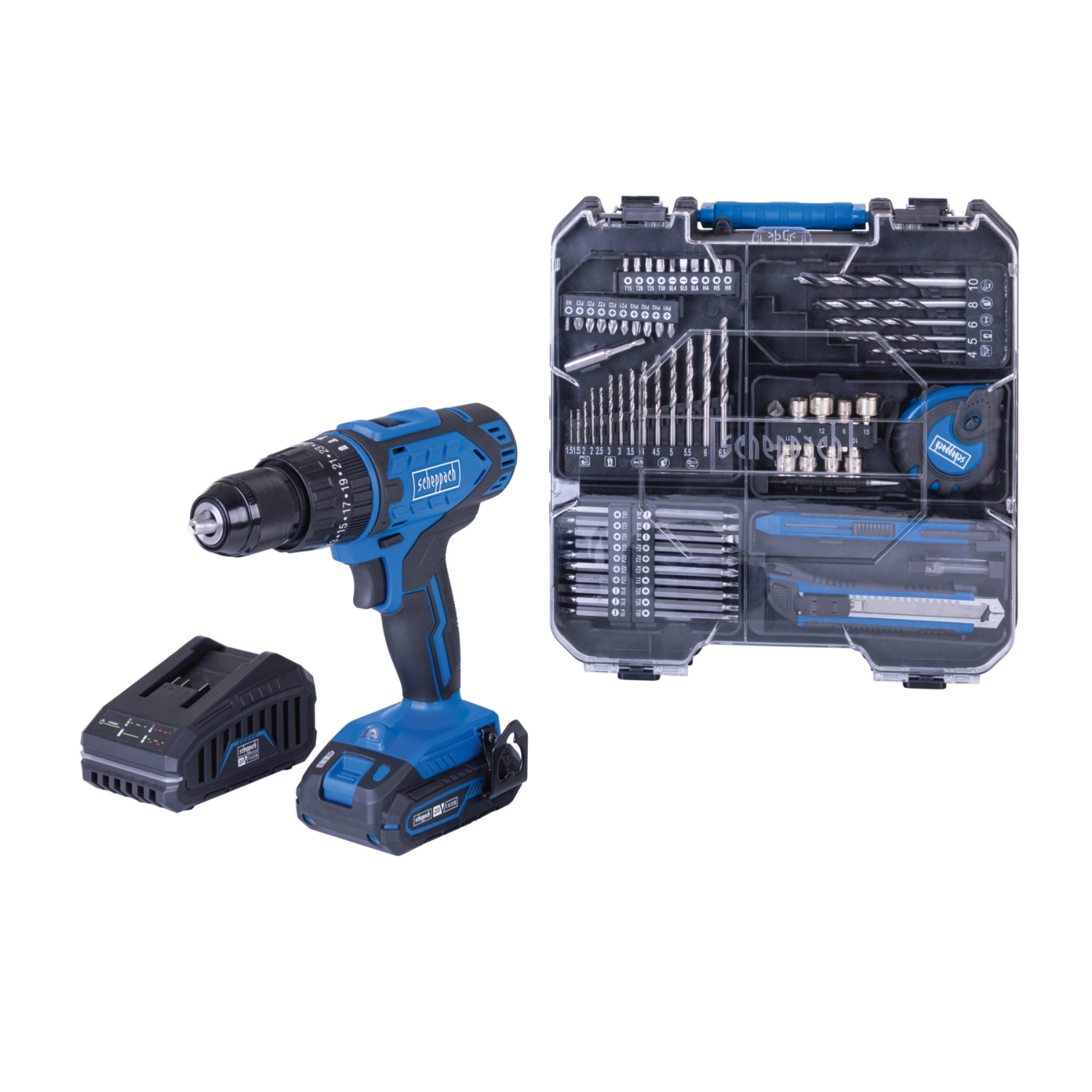 Scheppach Accuboormachine set 20V C-CDTB74/1-X (met accu)