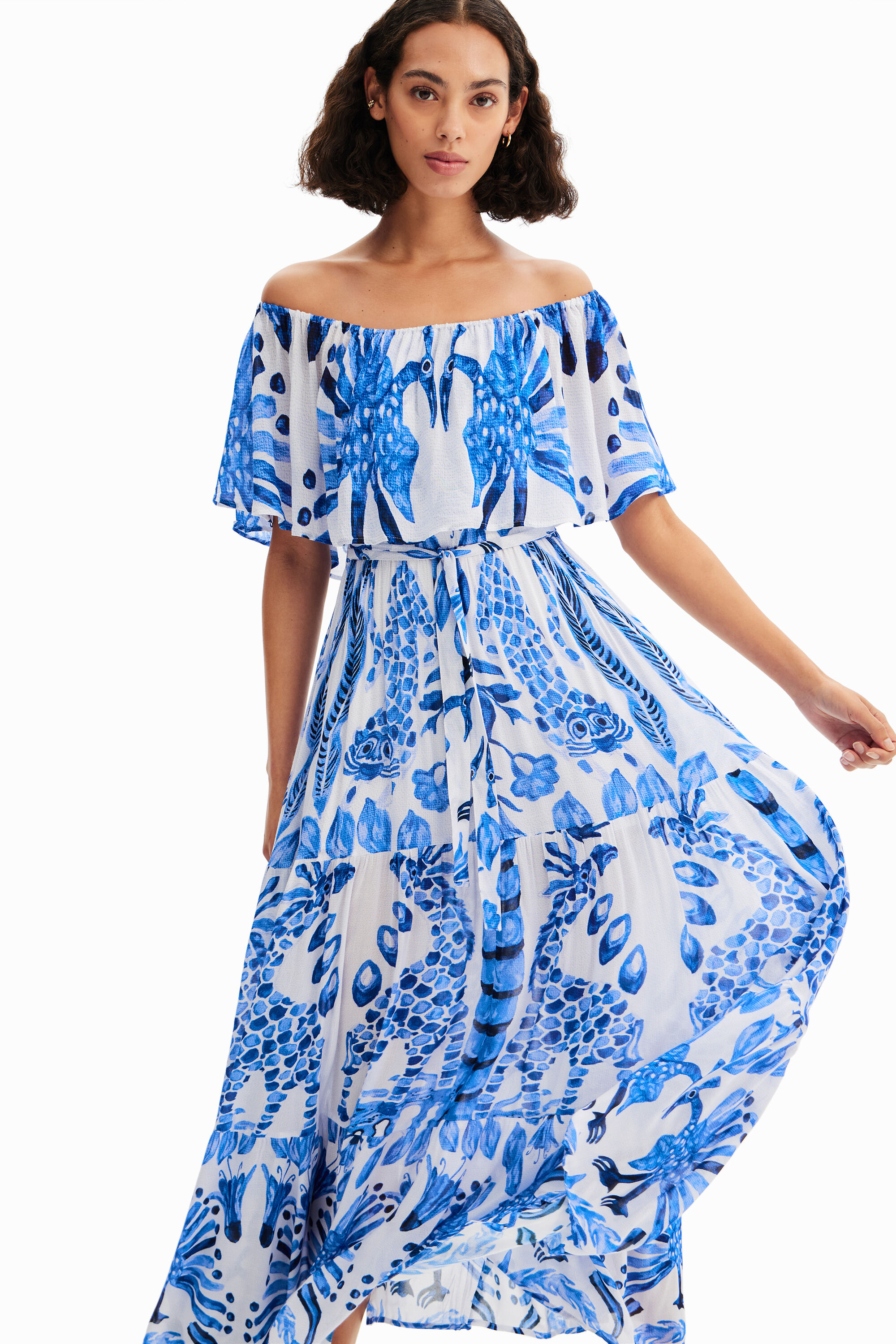 Robe midi volants Stella Jean
