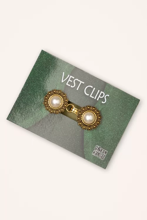 Urban Hippies Vestclips in goud en parel