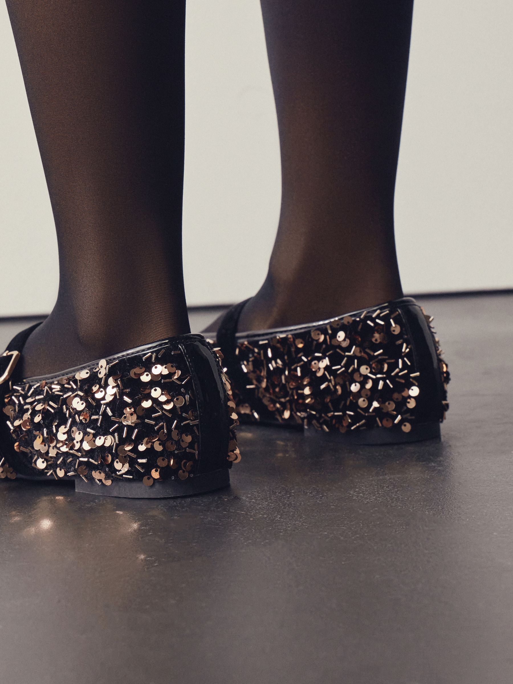 Brons - Forever Comfort® Embellished Sequin Mary Jane Shoes