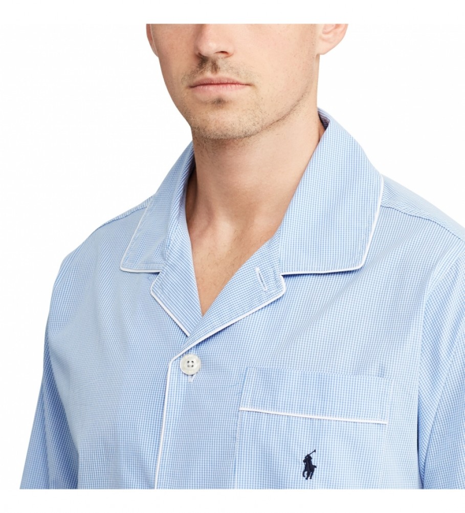 Pijama de duas peças azul Ralph Lauren