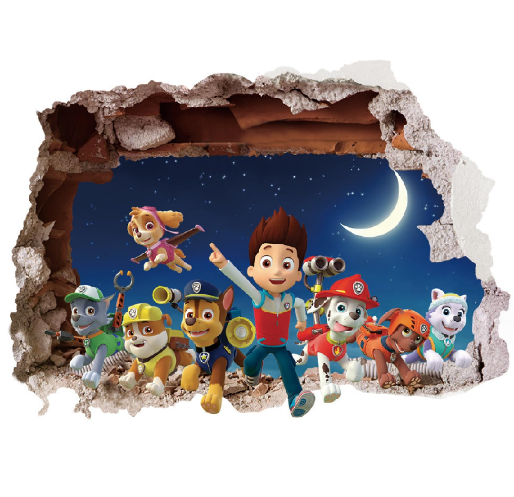 (70x50cm) Wandtattoo Kinderzimmer Aufkleber Home Deko Wandsticker - Tierische Helfer