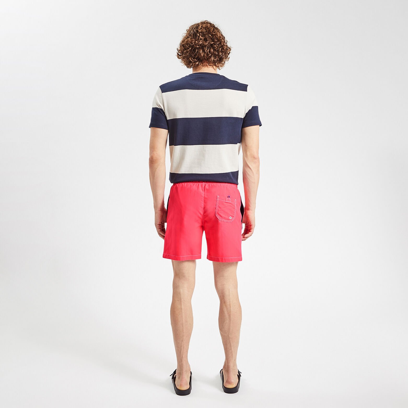 Maillot de bain uni Rose