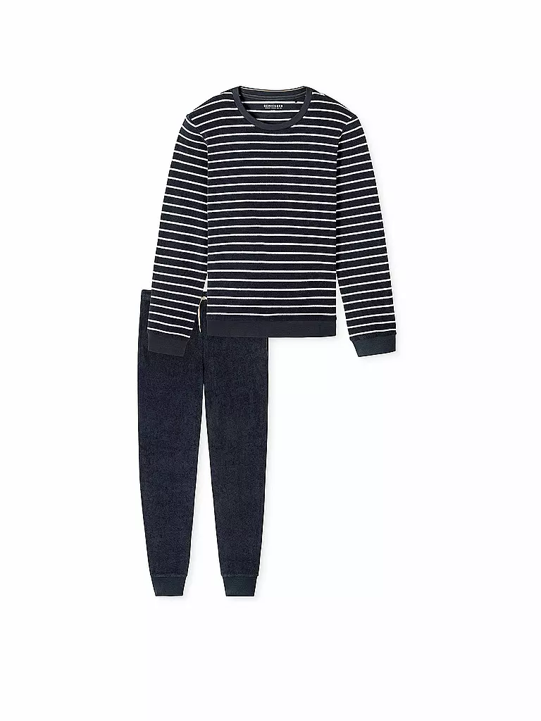 SCHIESSER Pyjama blau