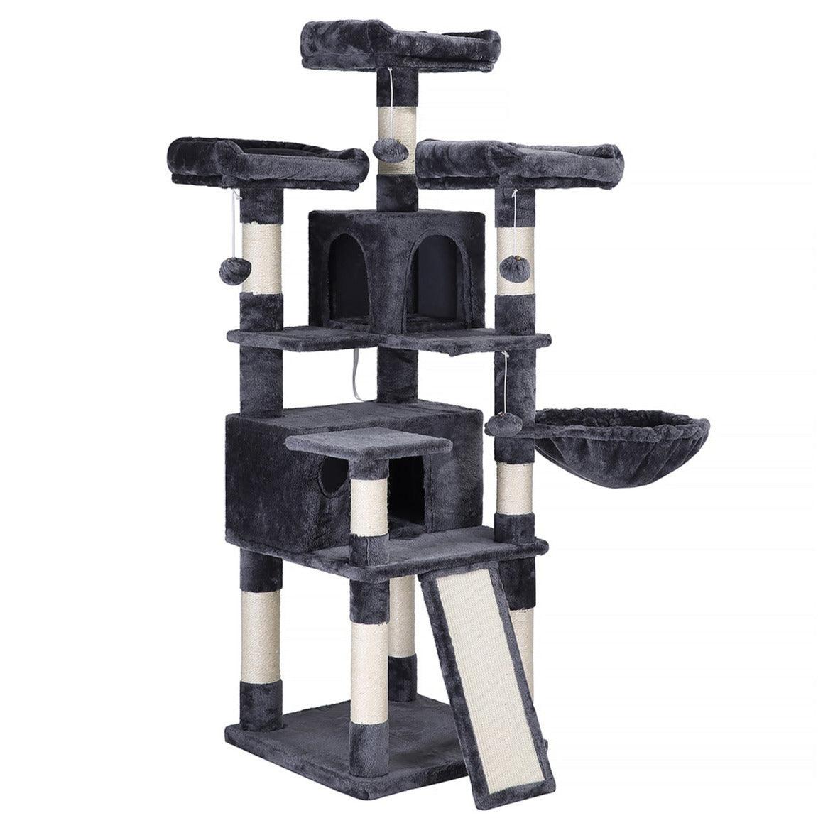 Arbre à chat xxl tour de jeux 168 cm gris anthracite