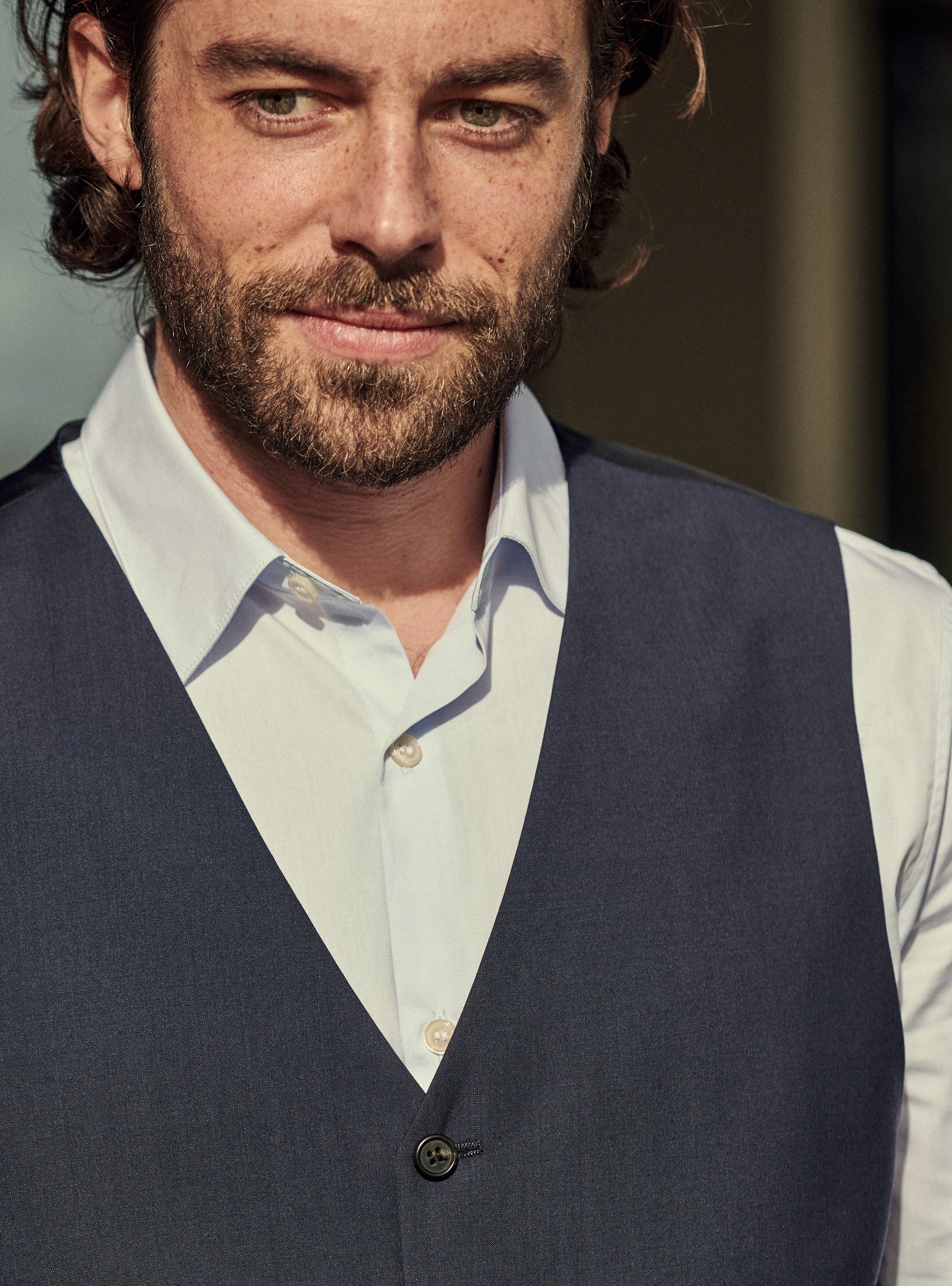 Gilet de Costume en laine Gekko Navy