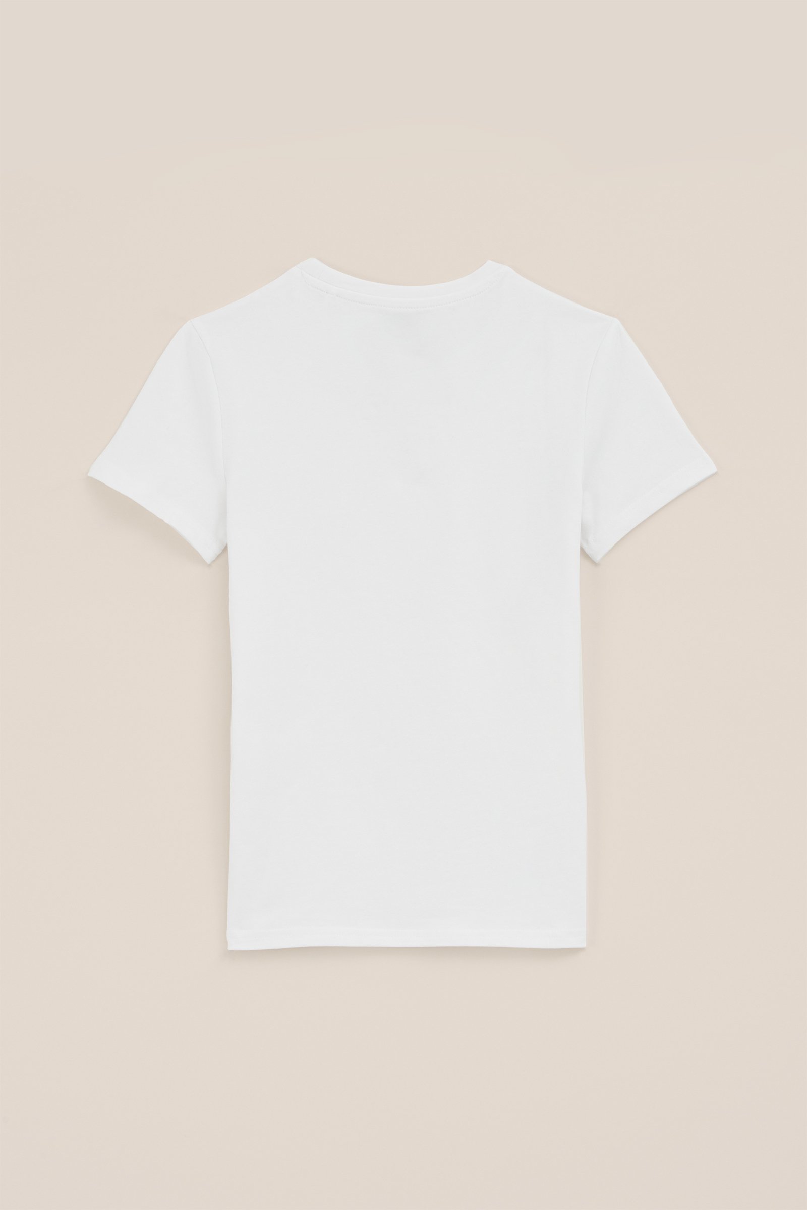 Jongens basic T-shirt met ronde hals WE Fashion Wit