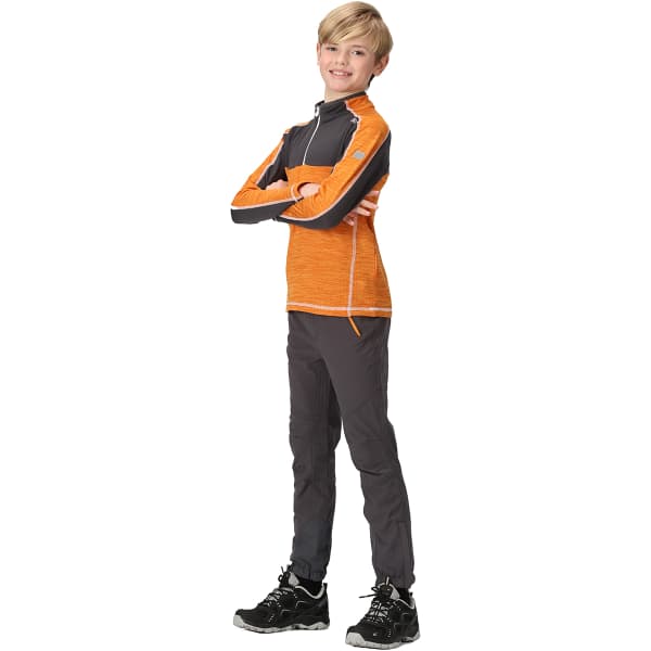 Sweat polaire randonnée REGATTA HEWLEY ORANGE PEPPER/SEAL GREY