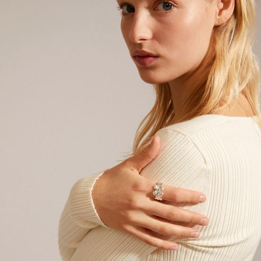 Pilgrim Echo Ring, Silver Plated
