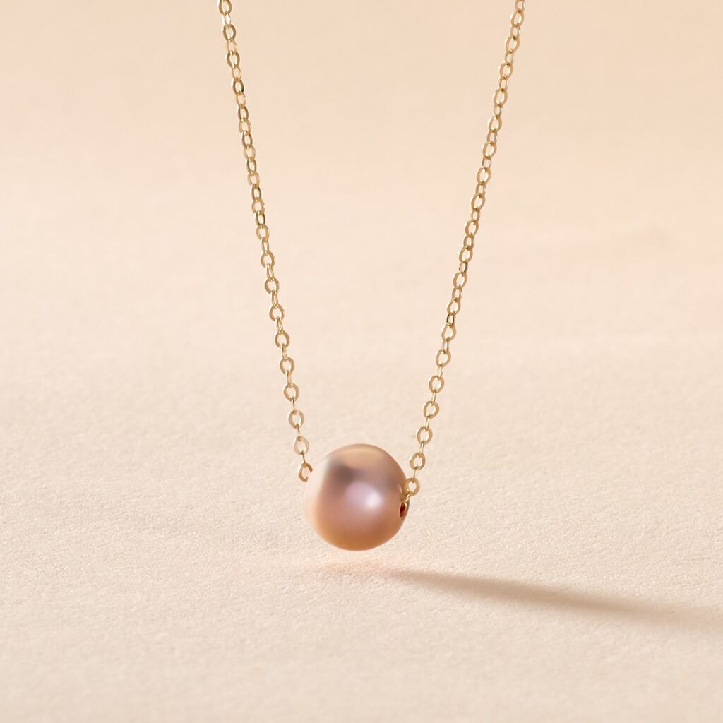Collier Sissy Or Jaune Perle De Culture