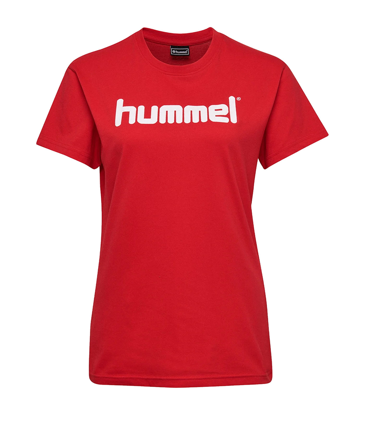 Hummel Cotton T-Shirt Logo Damen Rot F3062