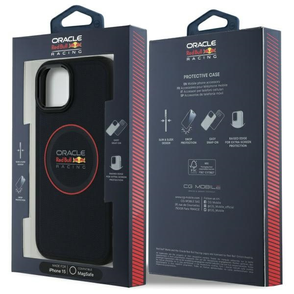 iPhone 15 MagSafe Leder Hardcase Hülle (RBHMP15S24PUILVR) - Schwarz