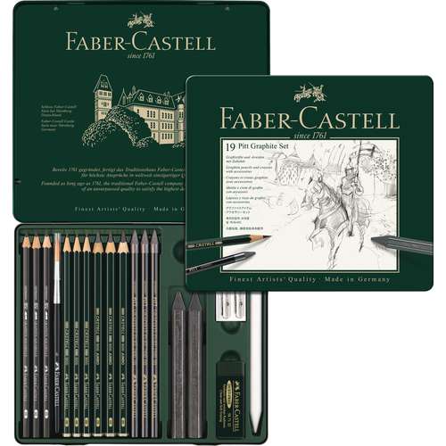 FABER-CASTELL PITT Graphite-Set medium im Metalletui