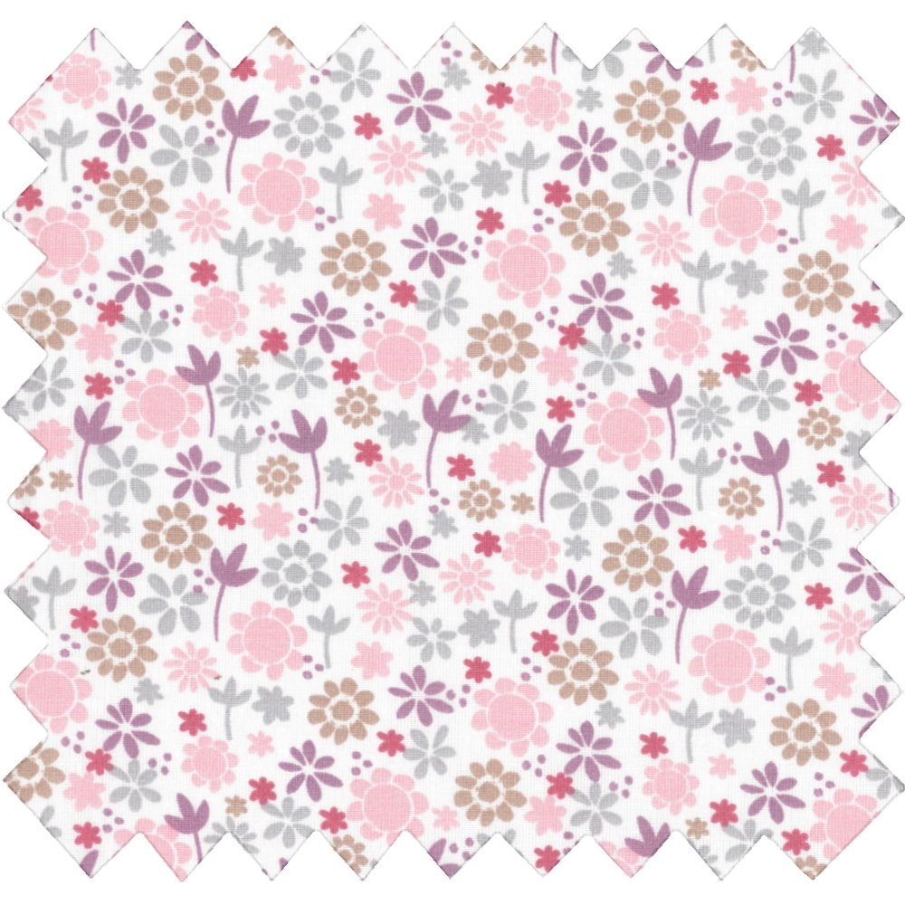 Coupon Tissu 50 Cm Tapis De Fleurs Pastel Ex1075