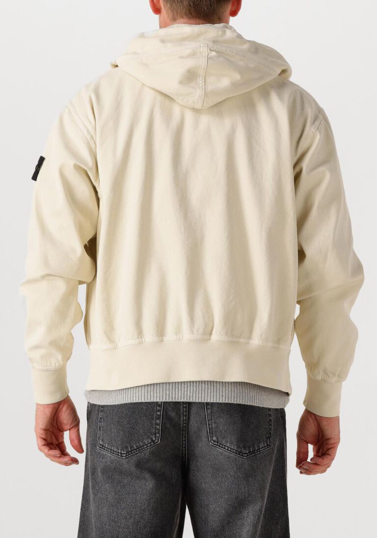 lichtgrijze stone island vest hoodie sweater